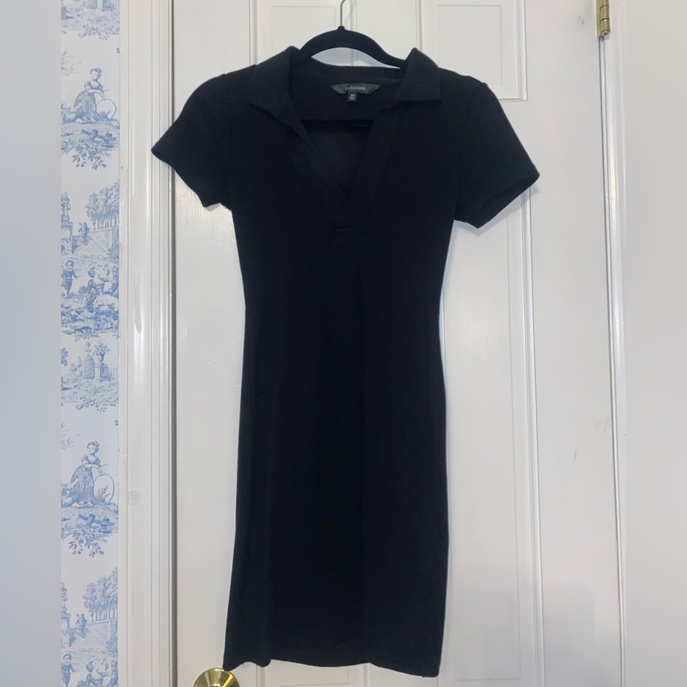 Glassons mini black polo dress size xs